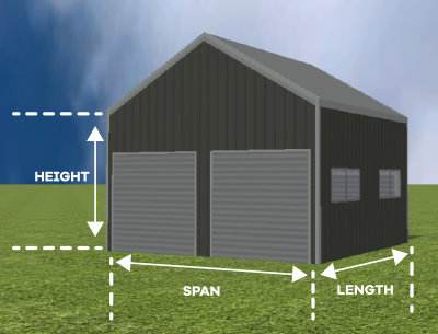 Shed height span length