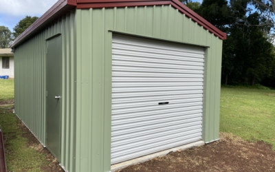 Garage in ColorBond Pale Eucalypt